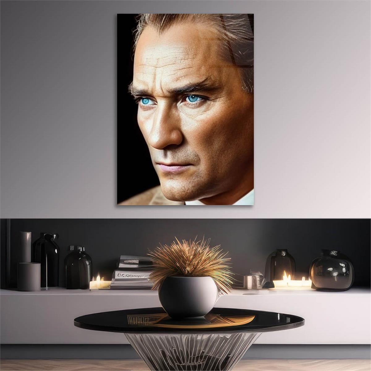 Dikey VatanTemalı Cam Tablo 249