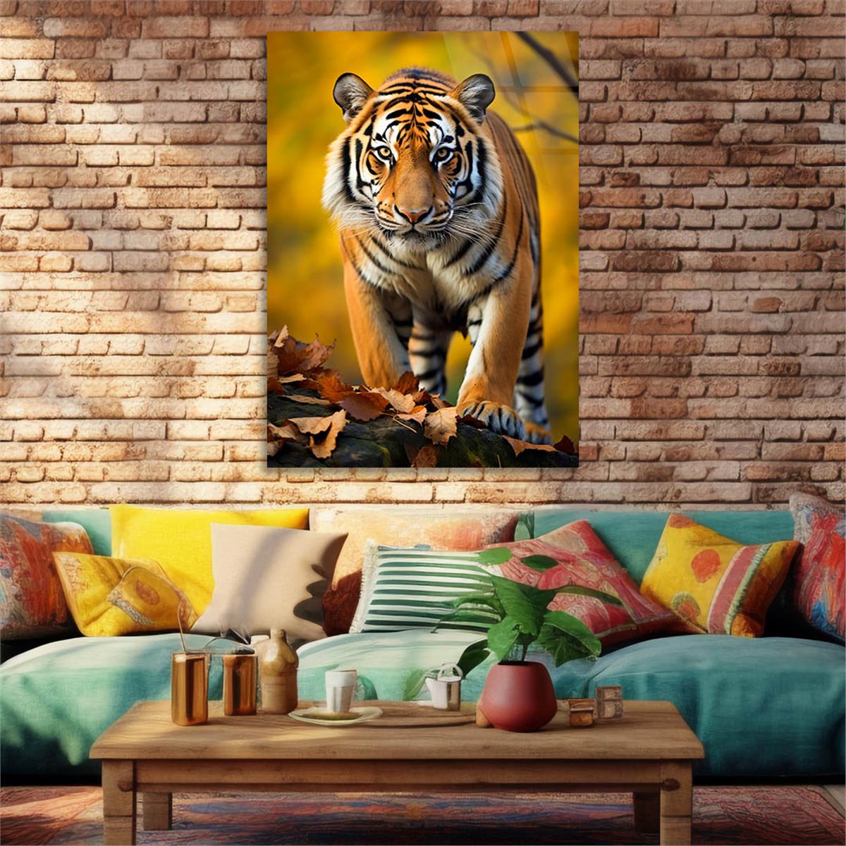 Dikey Doğa Temalı Cam Tablo 410