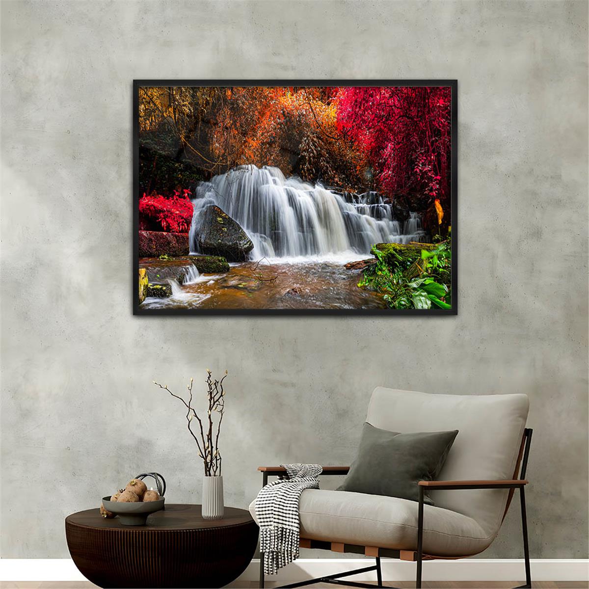 Aluminum-Framed Natured-Themed Tempered Glass Wall Art 027