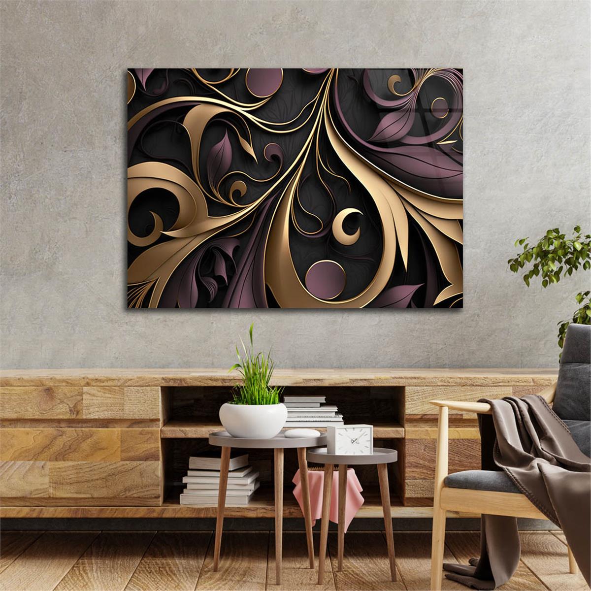 Horizontal Art-Themed Tempered Glass Wall Art 403