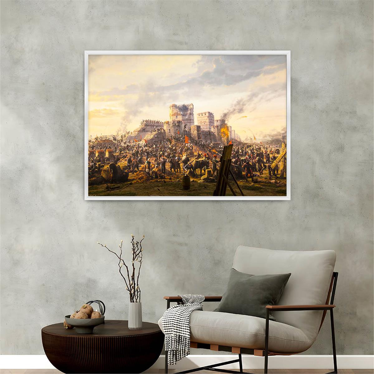 Aluminum-Framed Natured-Themed Tempered Glass Wall Art 078