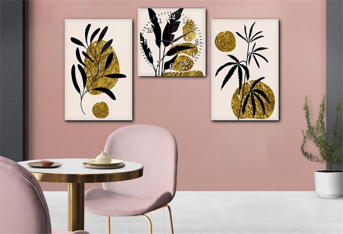 Ensemble de Tableaux et d’orloge 2 pièces sur le thème de l’art