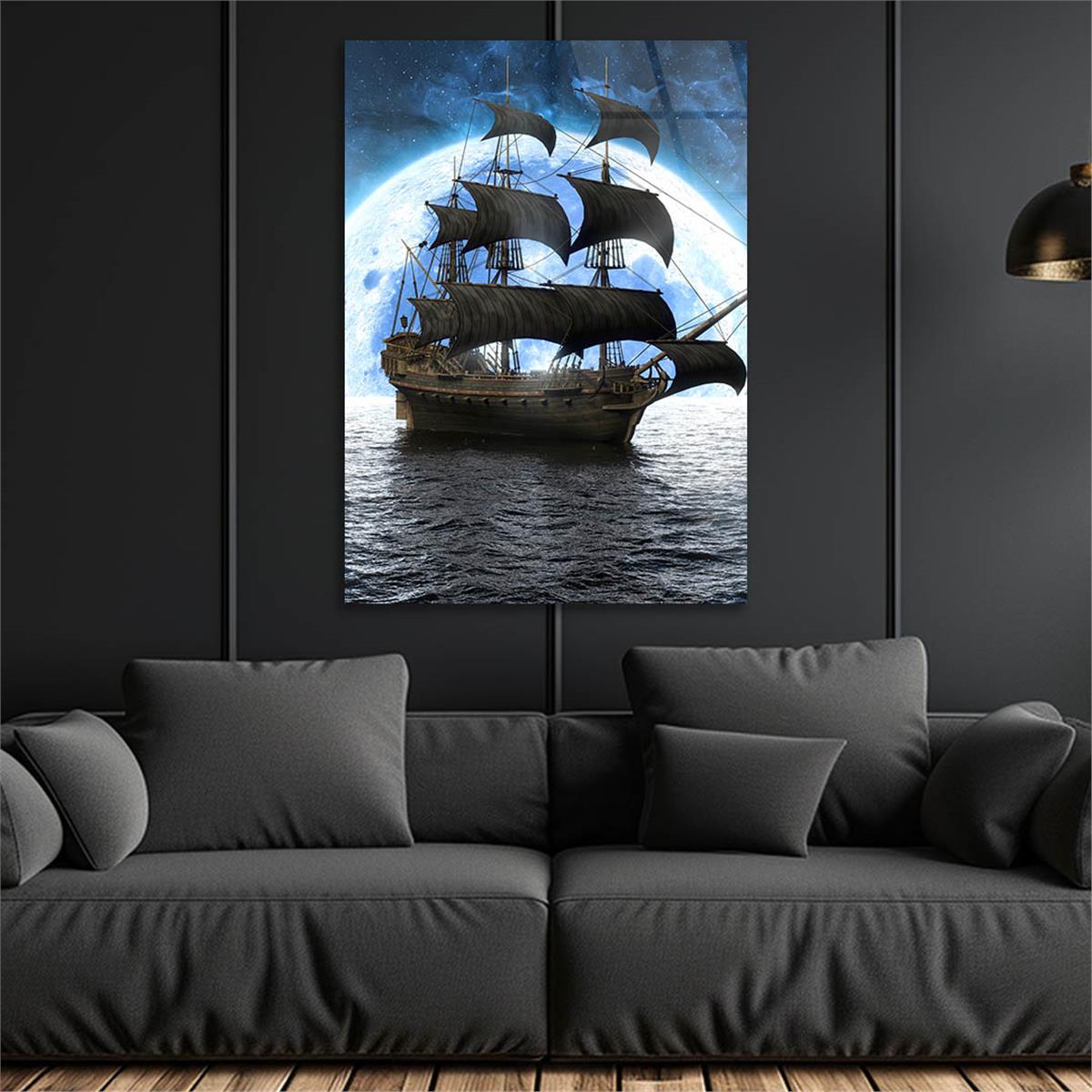 Dikey Sanat Temalı Cam Tablo 335