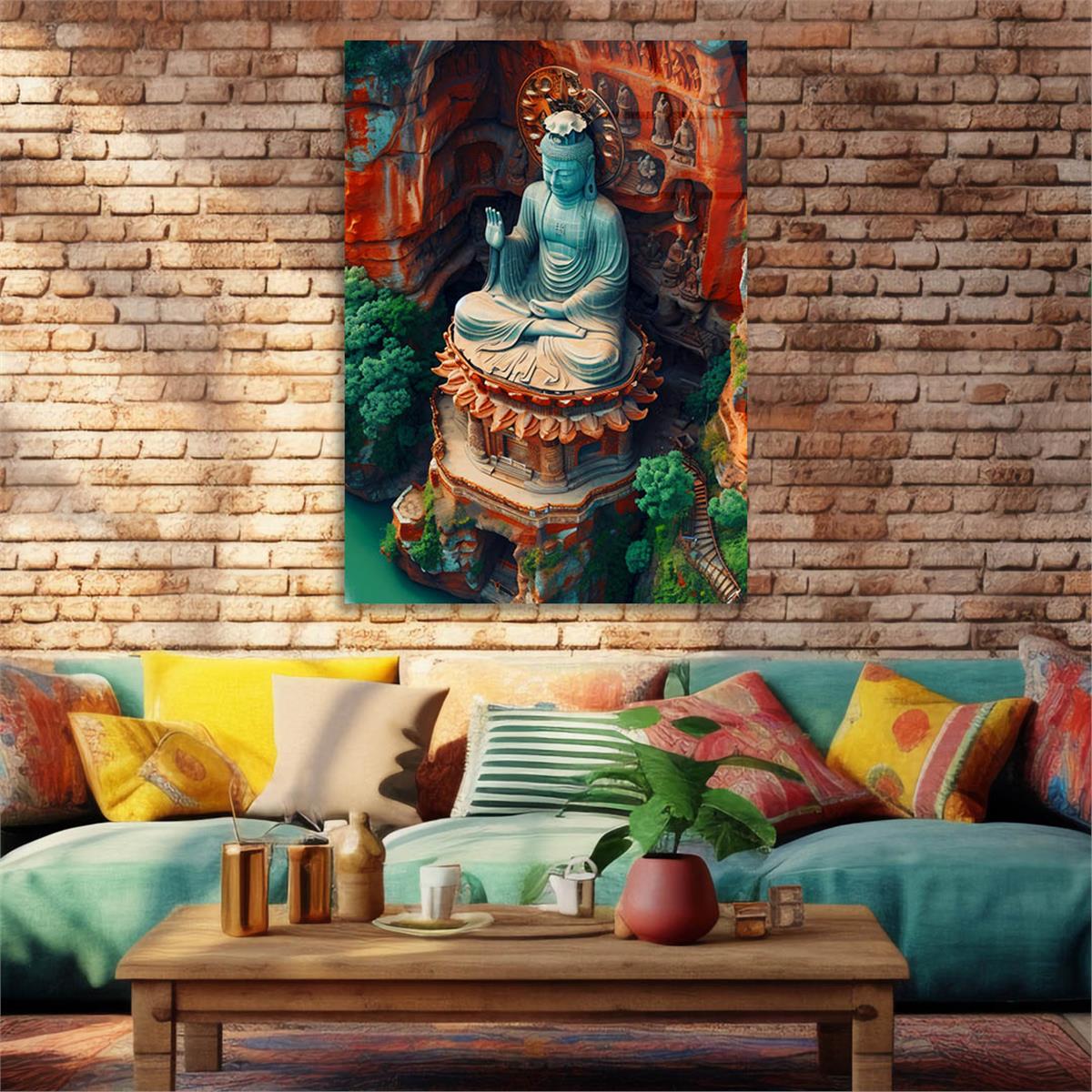 Dikey Doğa Temalı Cam Tablo 289