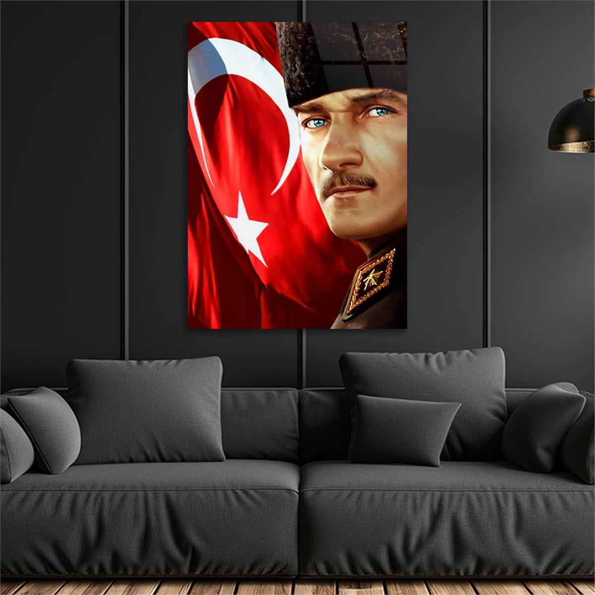 Dikey VatanTemalı Cam Tablo 275