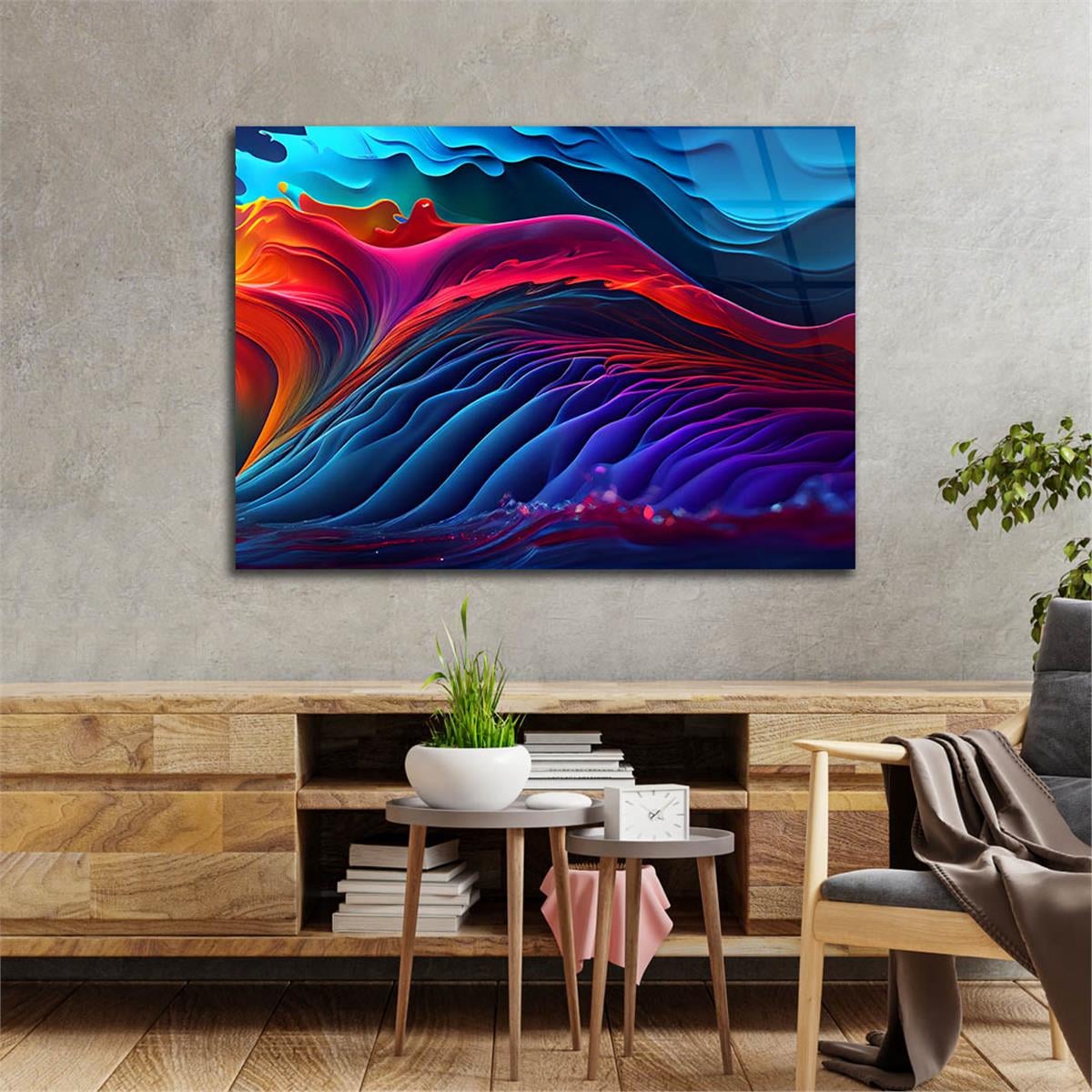 Horizontal Art-Themed Tempered Glass Wall Art 579