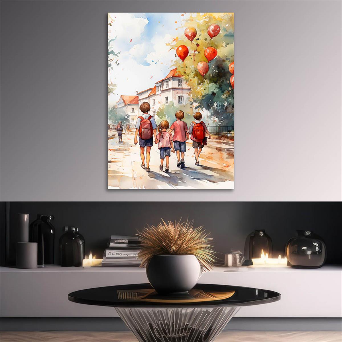 Dikey Sanat Temalı Cam Tablo 443