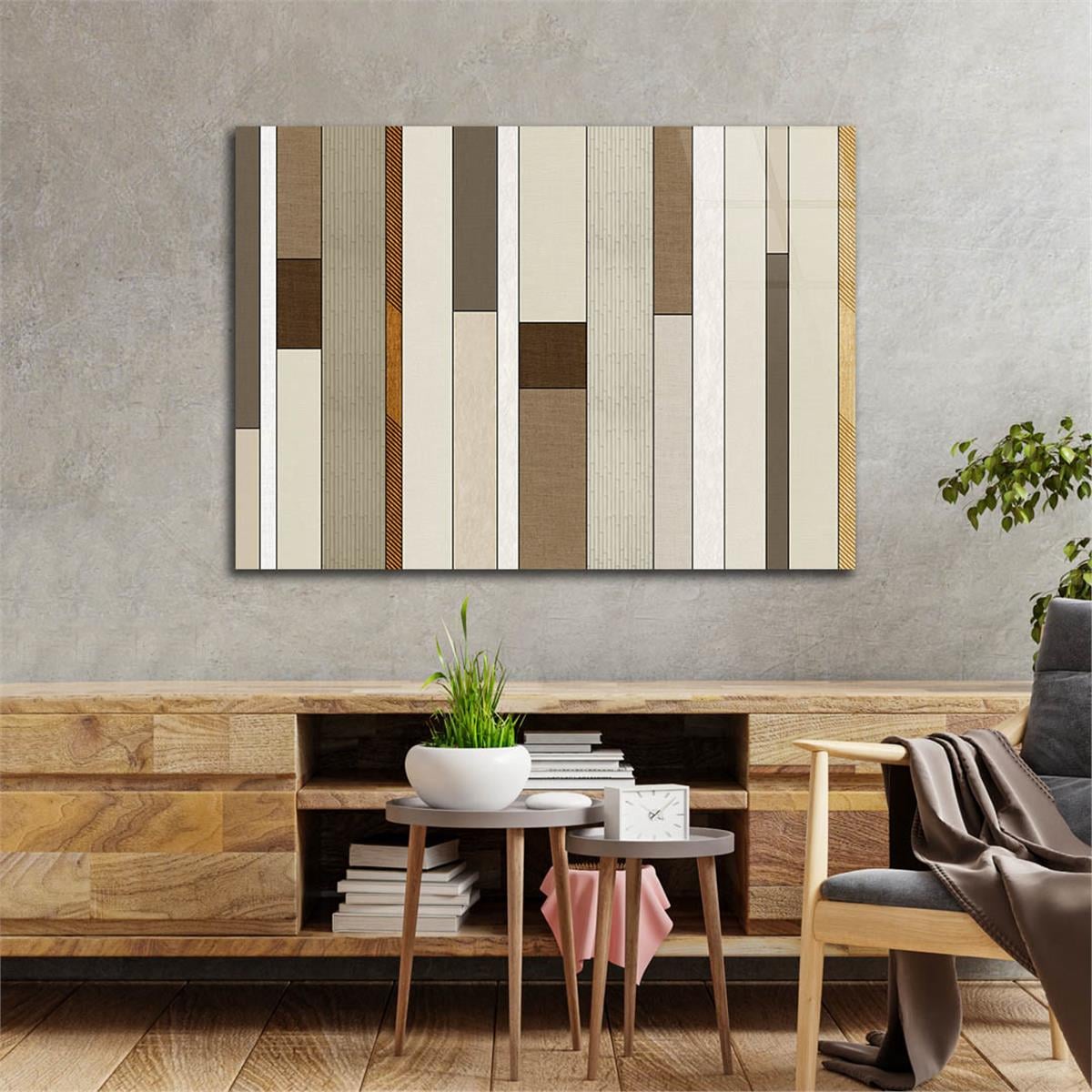 Horizontal Art-Themed Tempered Glass Wall Art 524