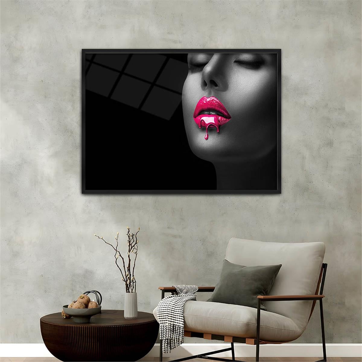 Aluminum-Framed Art-Themed Tempered Glass Wall Art 145
