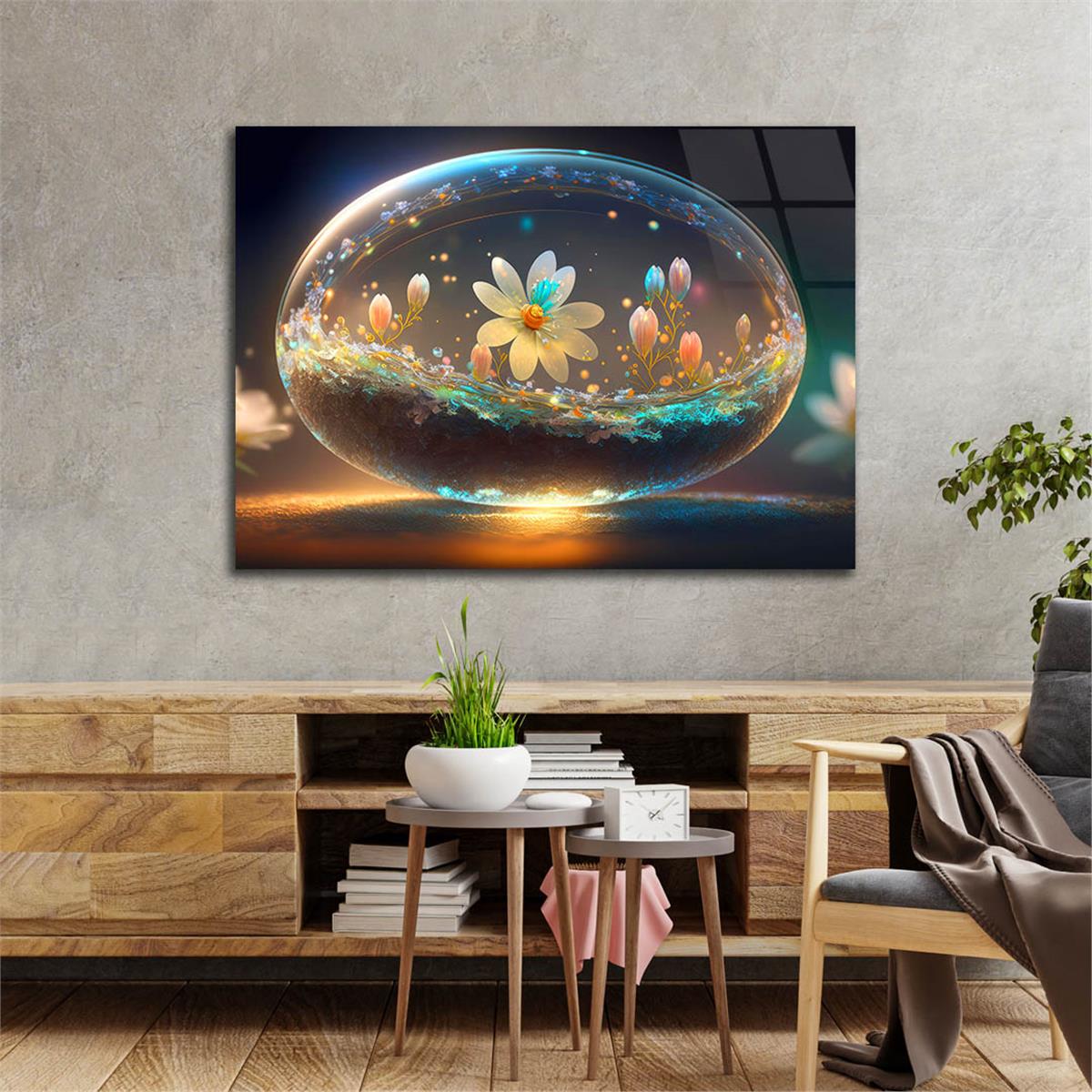 Horizontal Art-Themed Tempered Glass Wall Art 473