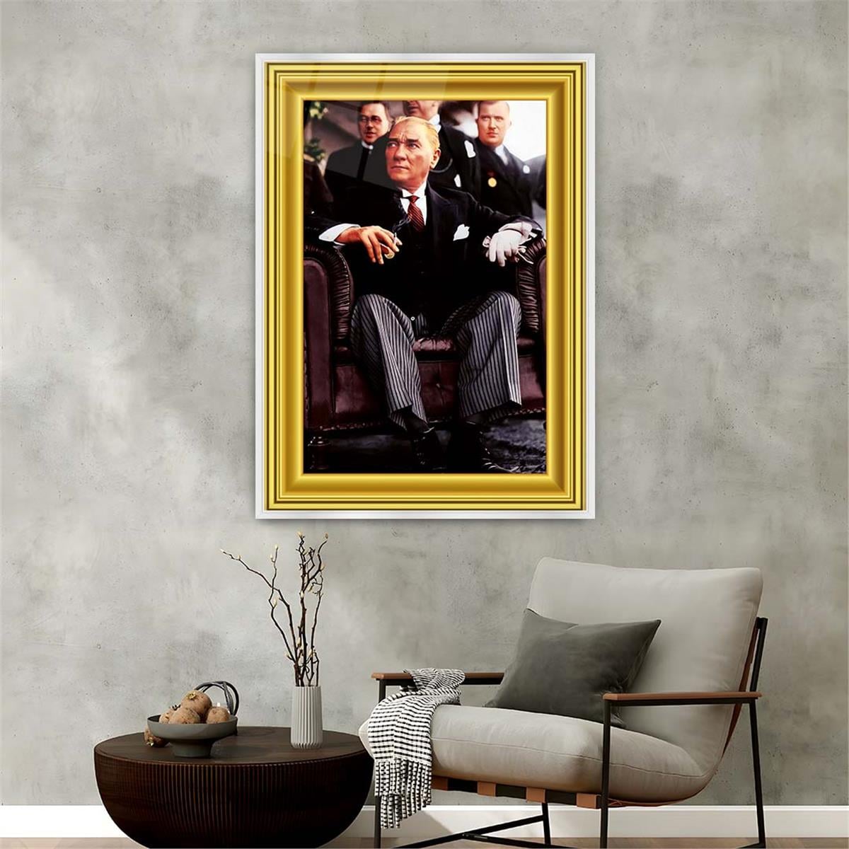 Aluminum-Framed National-Themed Tempered Glass Wall Art 003