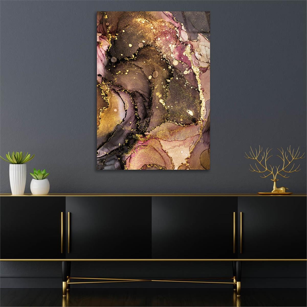 Vertical Tempered Glasss Wall Arts Art-Themed 315