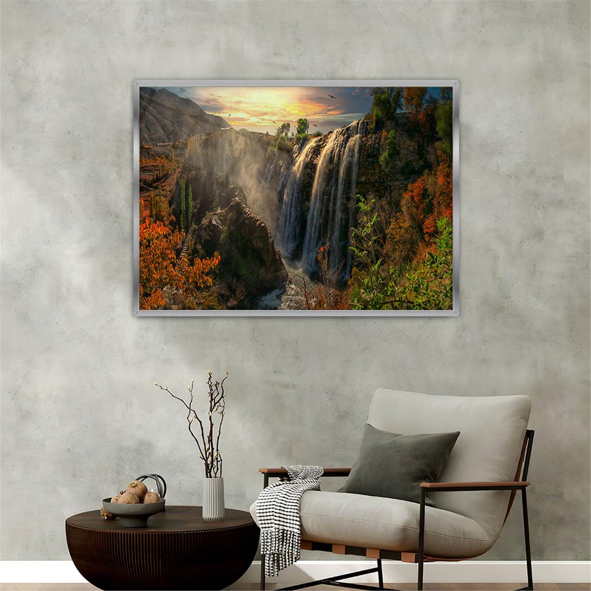 Alüminyum Çerçeveli Doğa Temalı Cam Tablo 131