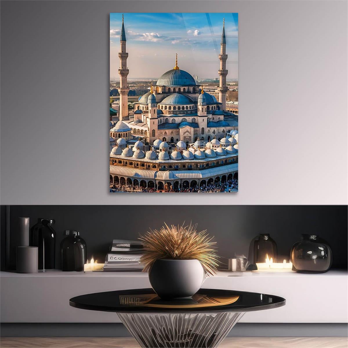 Dikey Dini Temalı Cam Tablo 247