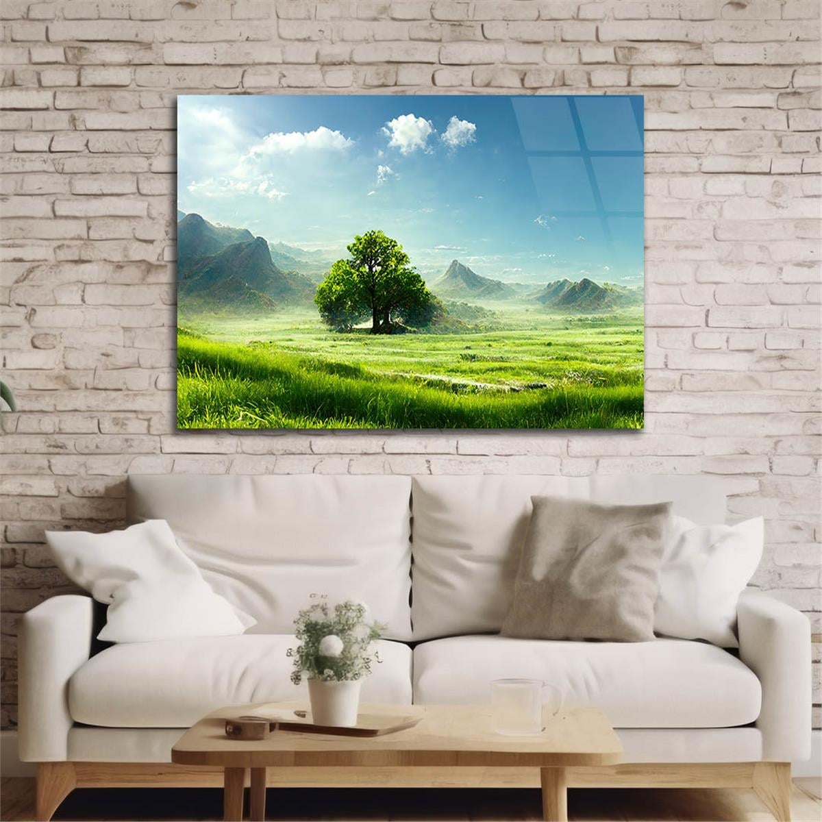 Yatay DoğaTemalı Cam Tablo 403