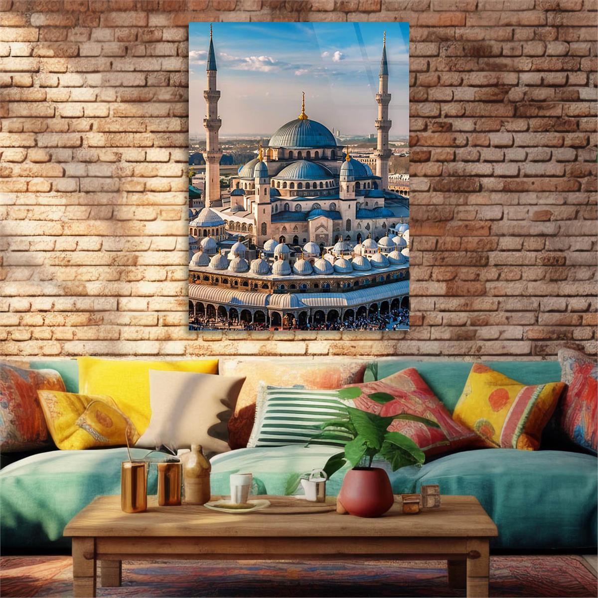 Dikey Dini Temalı Cam Tablo 247