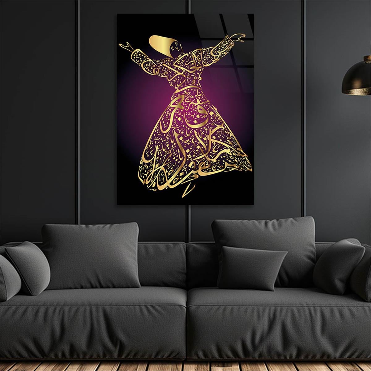 MEVLEVİ GÖRSELLİ CAM TABLO 