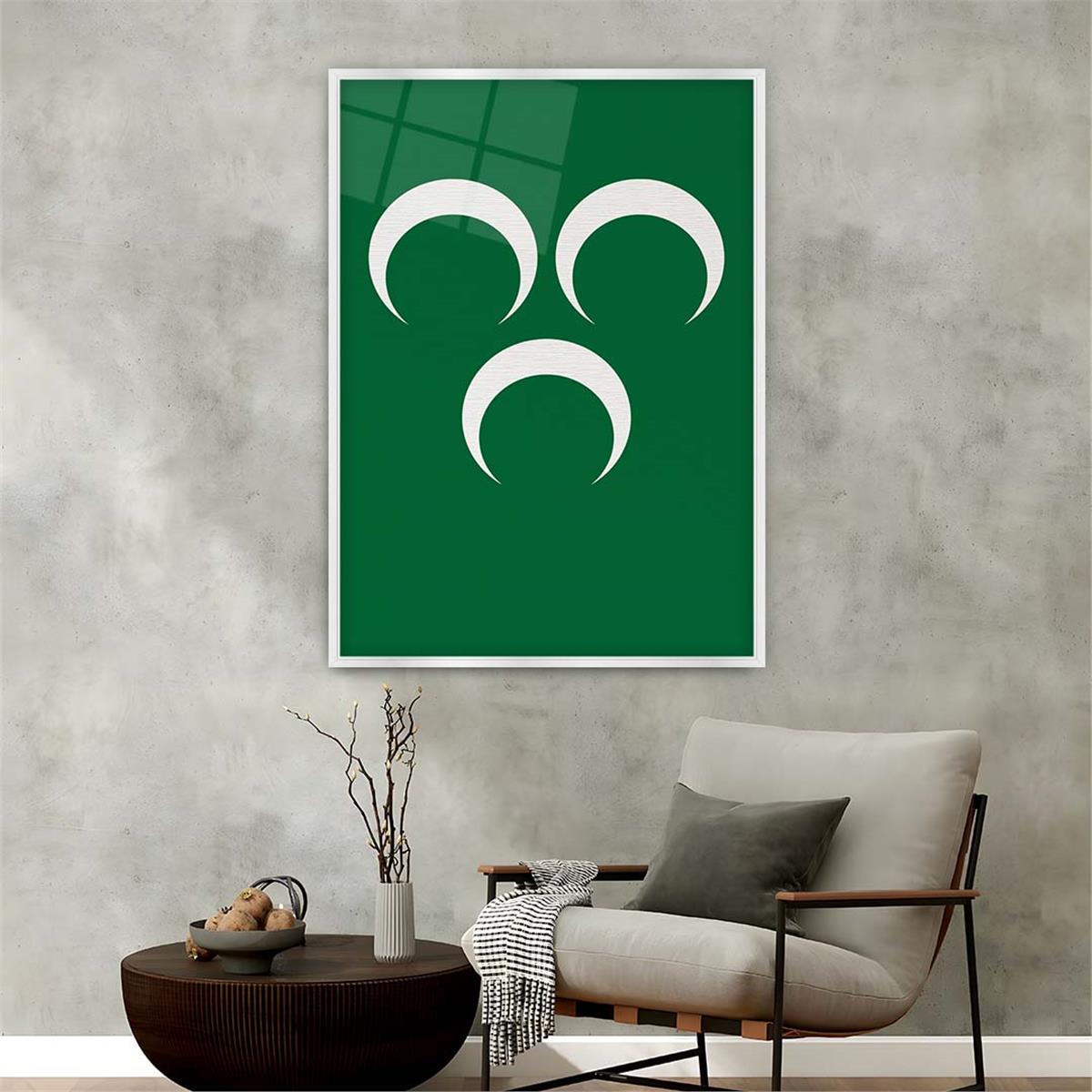 Aluminum-Framed National-Themed Tempered Glass Wall Art 028