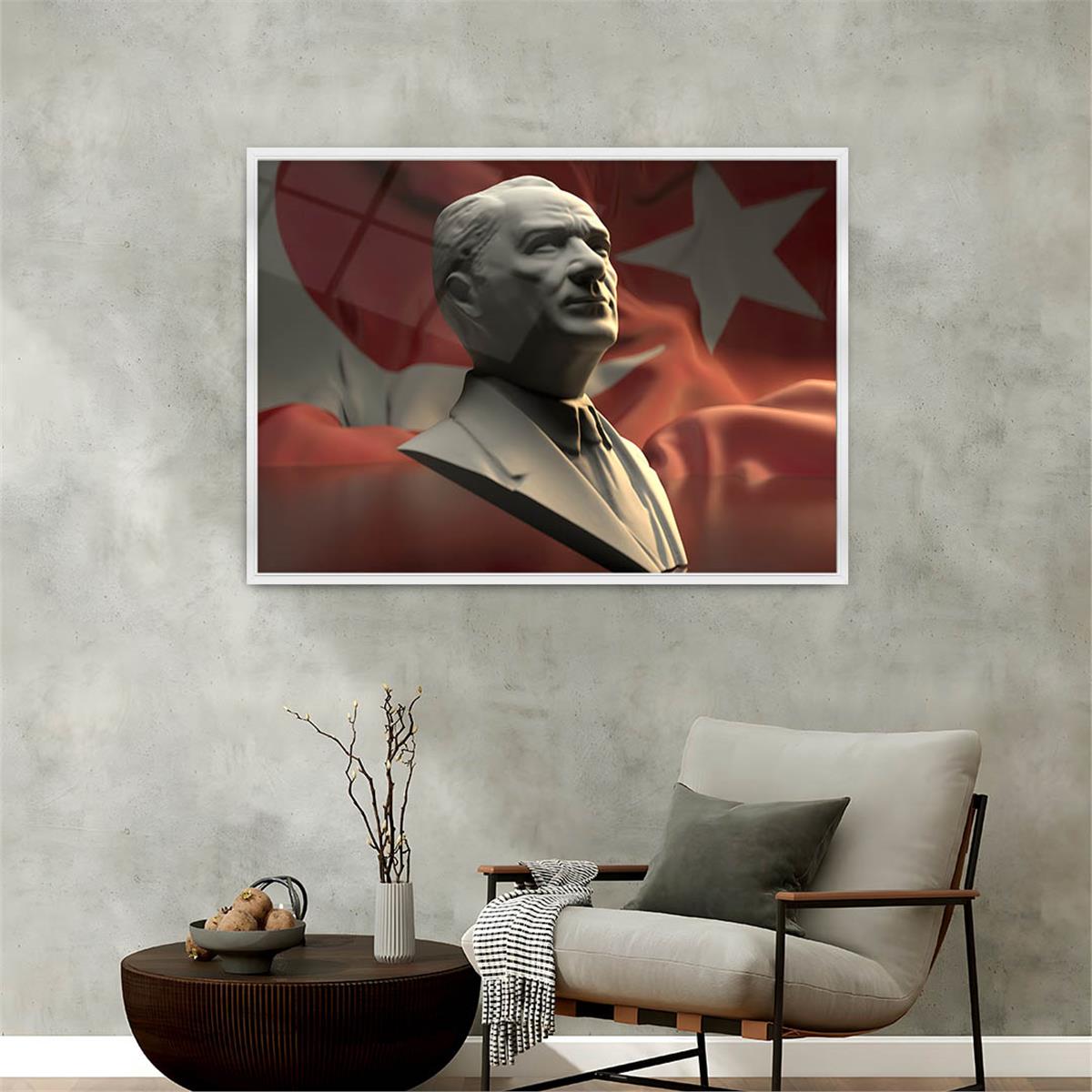 Aluminum-Framed National-Themed Tempered Glass Wall Art 002