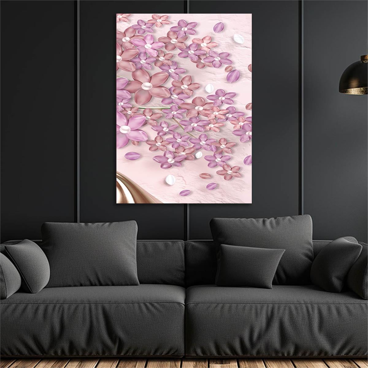 Vertical Tempered Glasss Wall Arts Art-Themed259