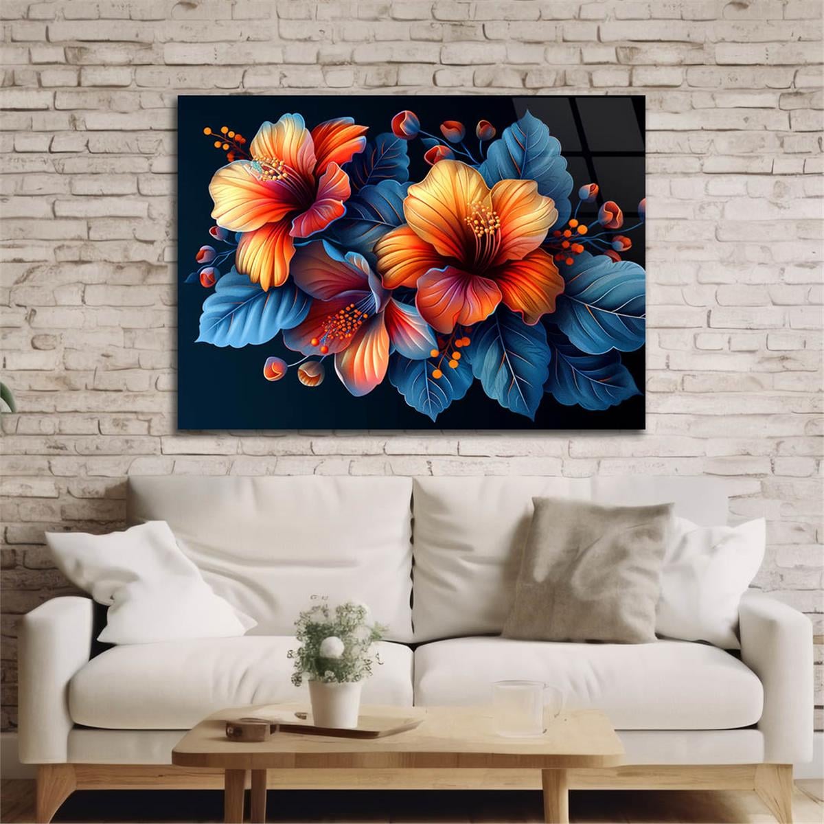 Horizontal Art-Themed Tempered Glass Wall Art 461