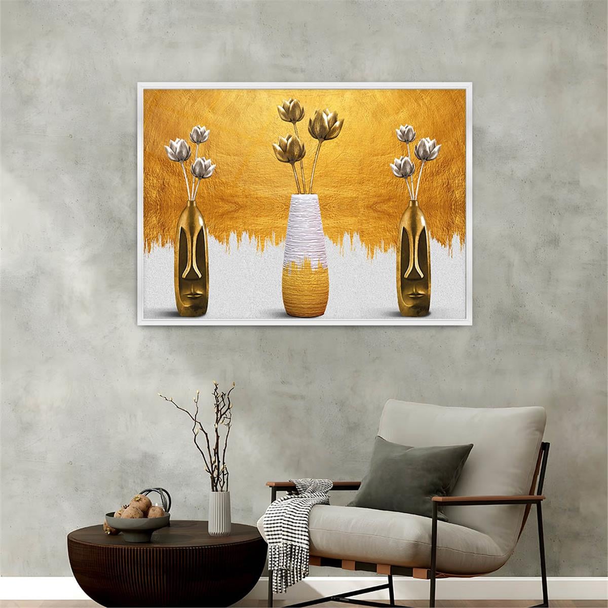 Aluminum-Framed Art-Themed Tempered Glass Wall Art 004