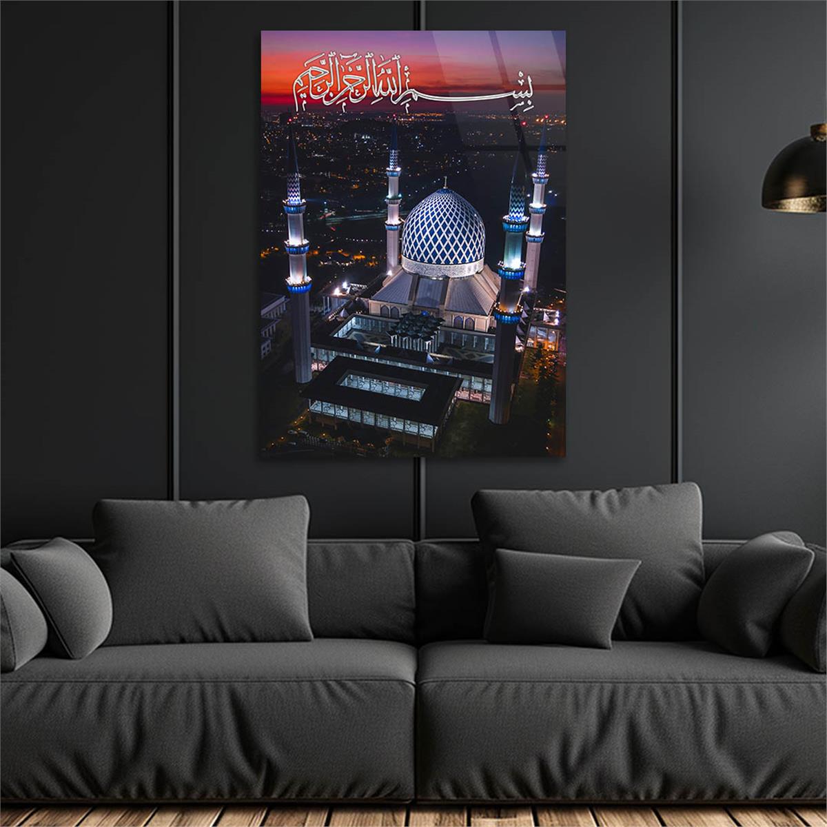 Dikey Dini Temalı Cam Tablo 268