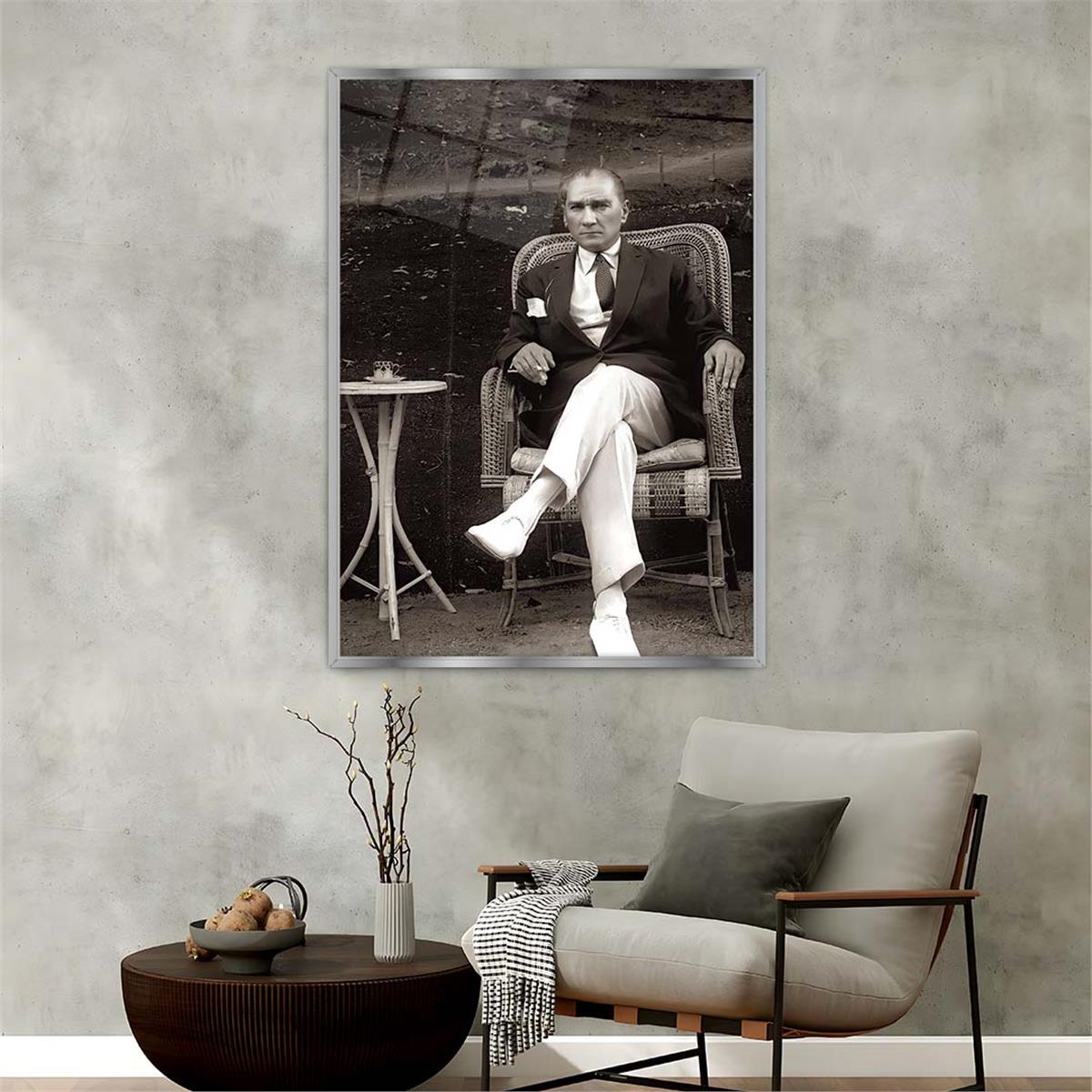 Aluminum-Framed National-Themed Tempered Glass Wall Art 099