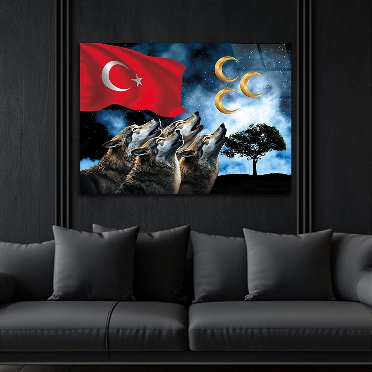 Horizontal National-Themed Tempered Glass Wall Art  37