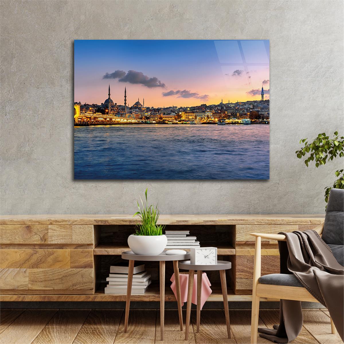 Old İSTANBUL  Tempered Glass Wall Art