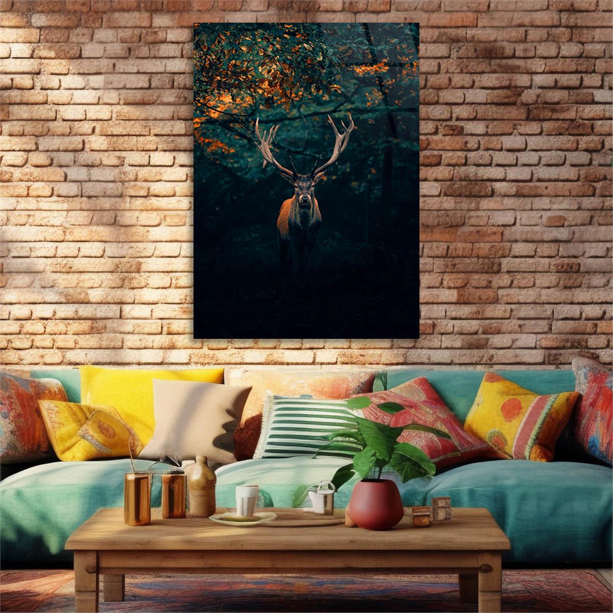 Dikey Doğa Temalı Cam Tablo 271