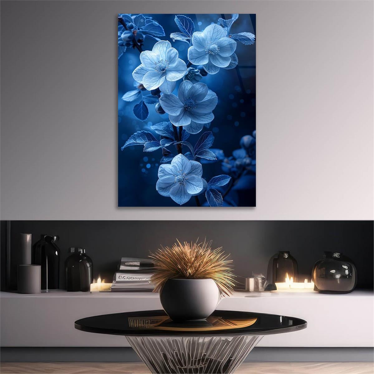 Dikey Sanat Temalı Cam Tablo 457