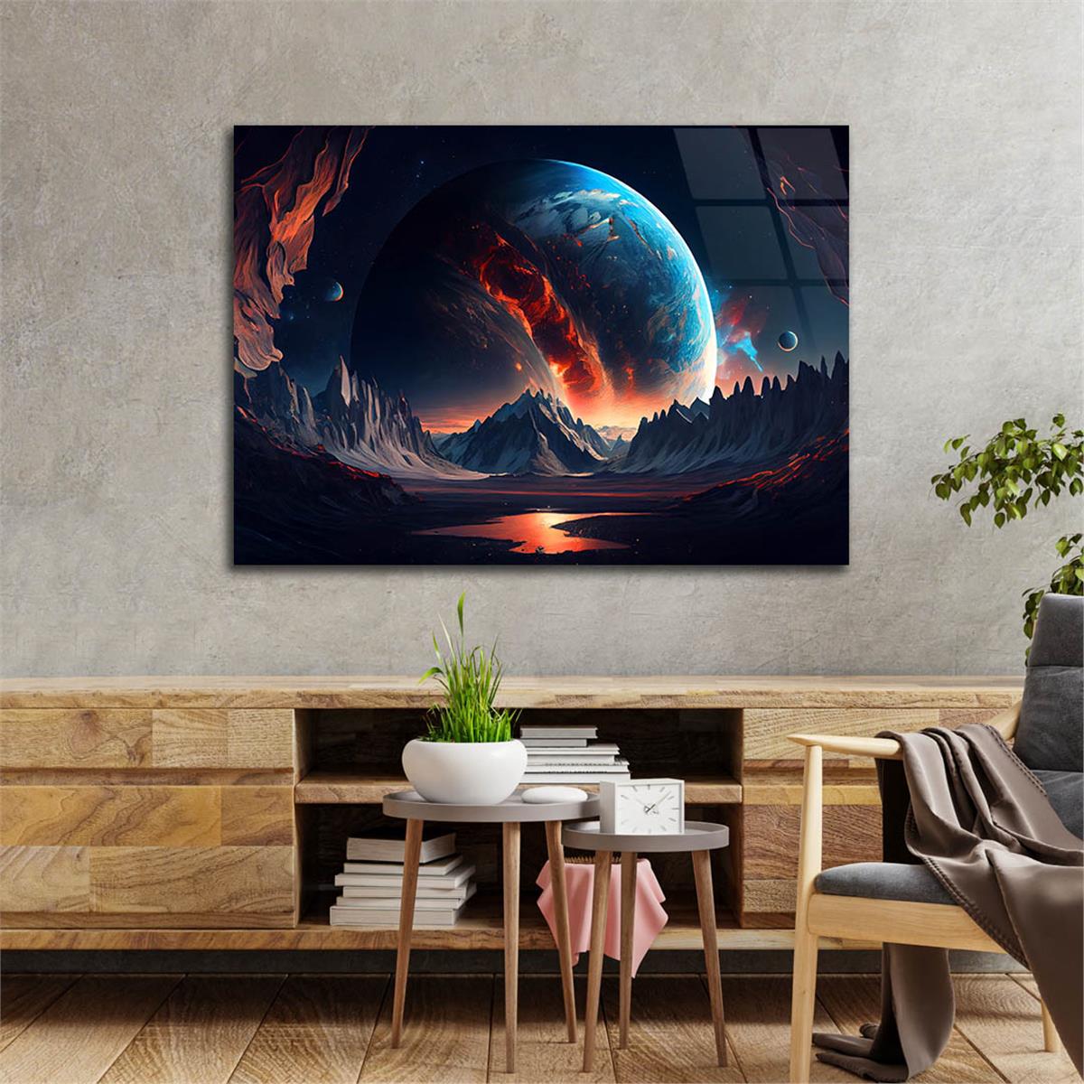 Horizontal Art-Themed Tempered Glass Wall Art 488