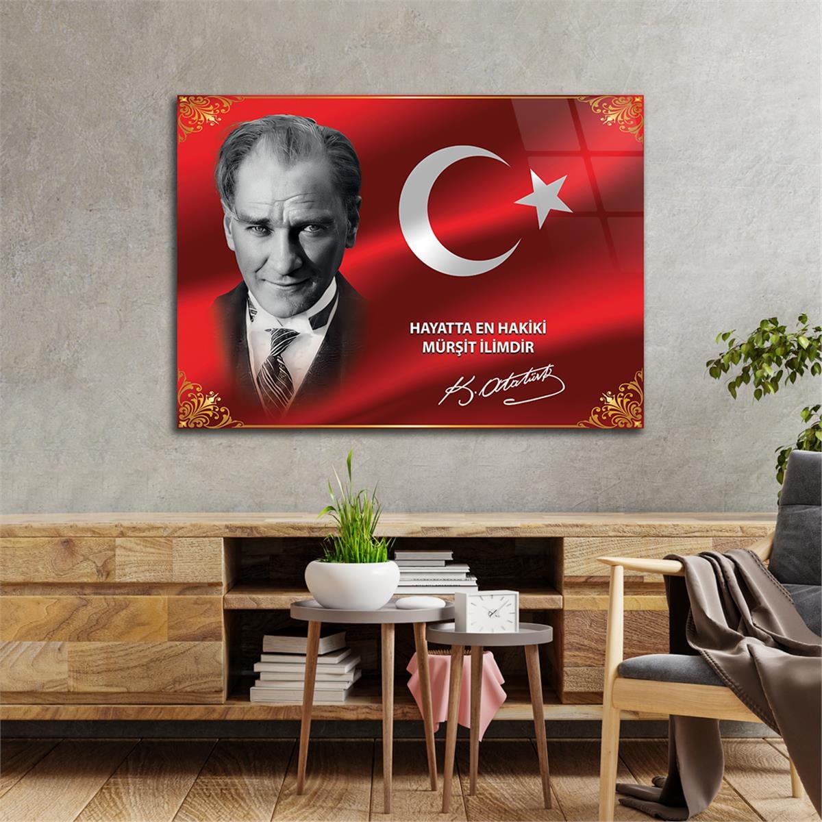 Horizontaal nationaal thema Gehard Glasschilderij 88