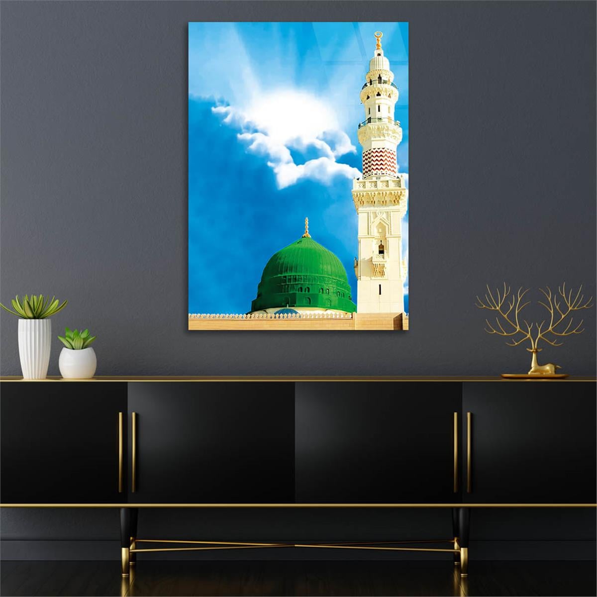 the Prophets Mosque Glass Wall Art