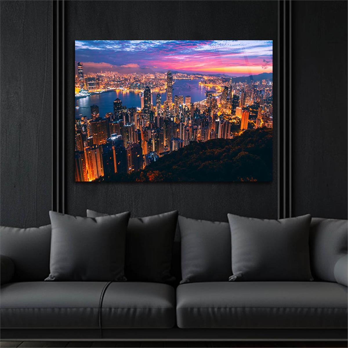 Yatay DoğaTemalı Cam Tablo 404