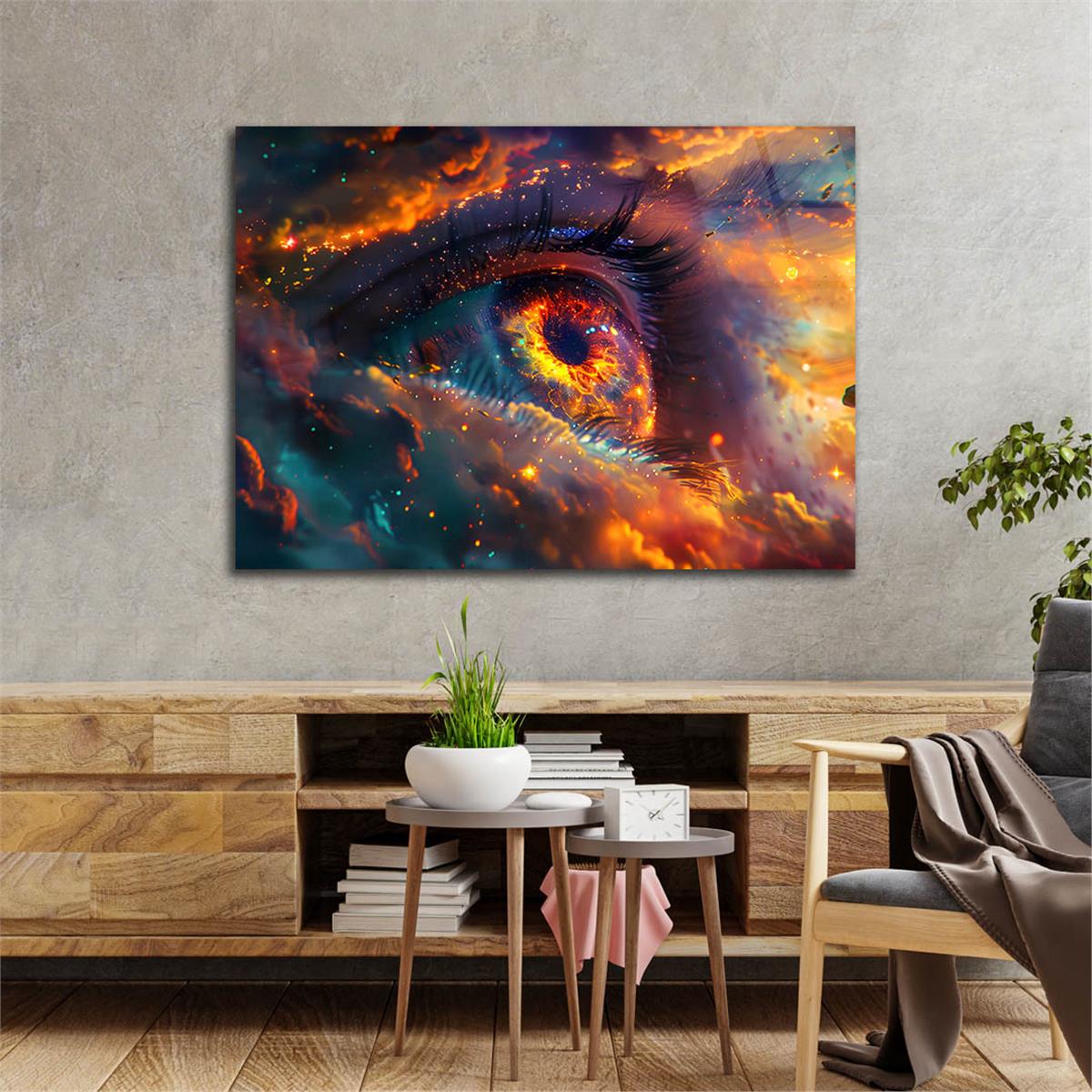 Horizontal Art-Themed Tempered Glass Wall Art 477