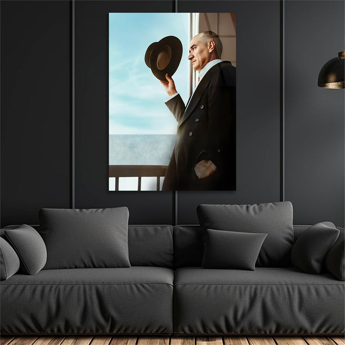 Dikey VatanTemalı Cam Tablo 274