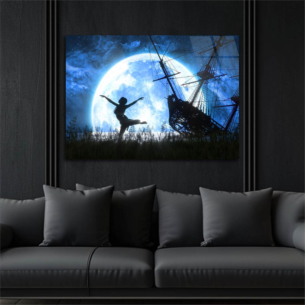 Horizontal Art-Themed Tempered Glass Wall Art 558