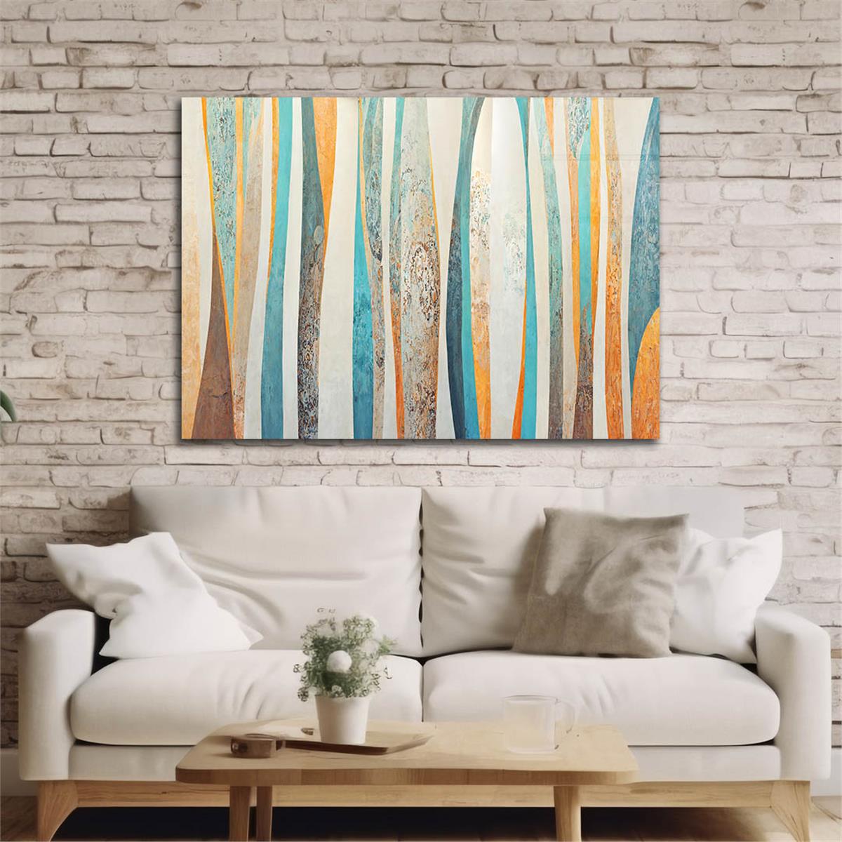 Horizontal Art-Themed Tempered Glass Wall Art 506