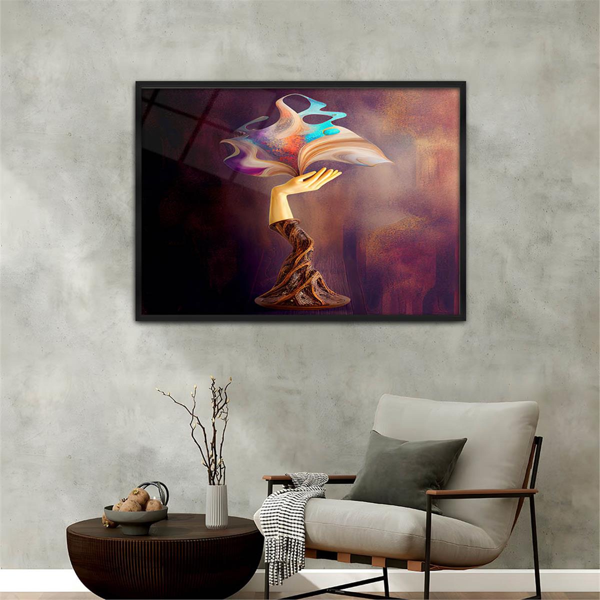 Alüminyum Çerçeveli Doğa Temalı Cam Tablo 054