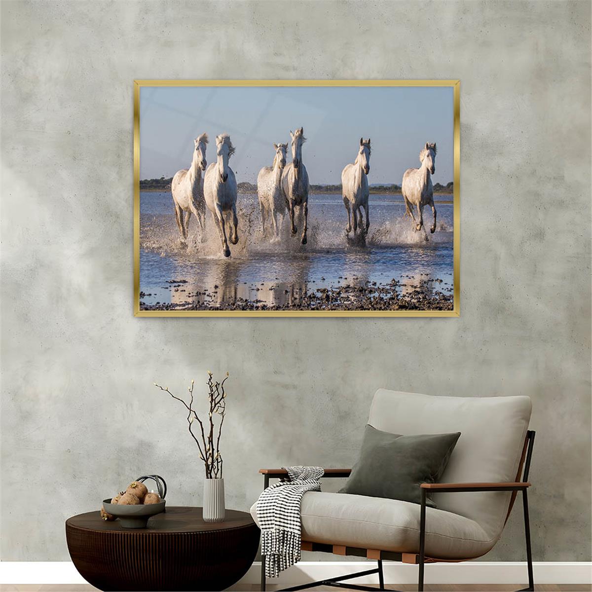 Aluminum-Framed Natured-Themed Tempered Glass Wall Art 003