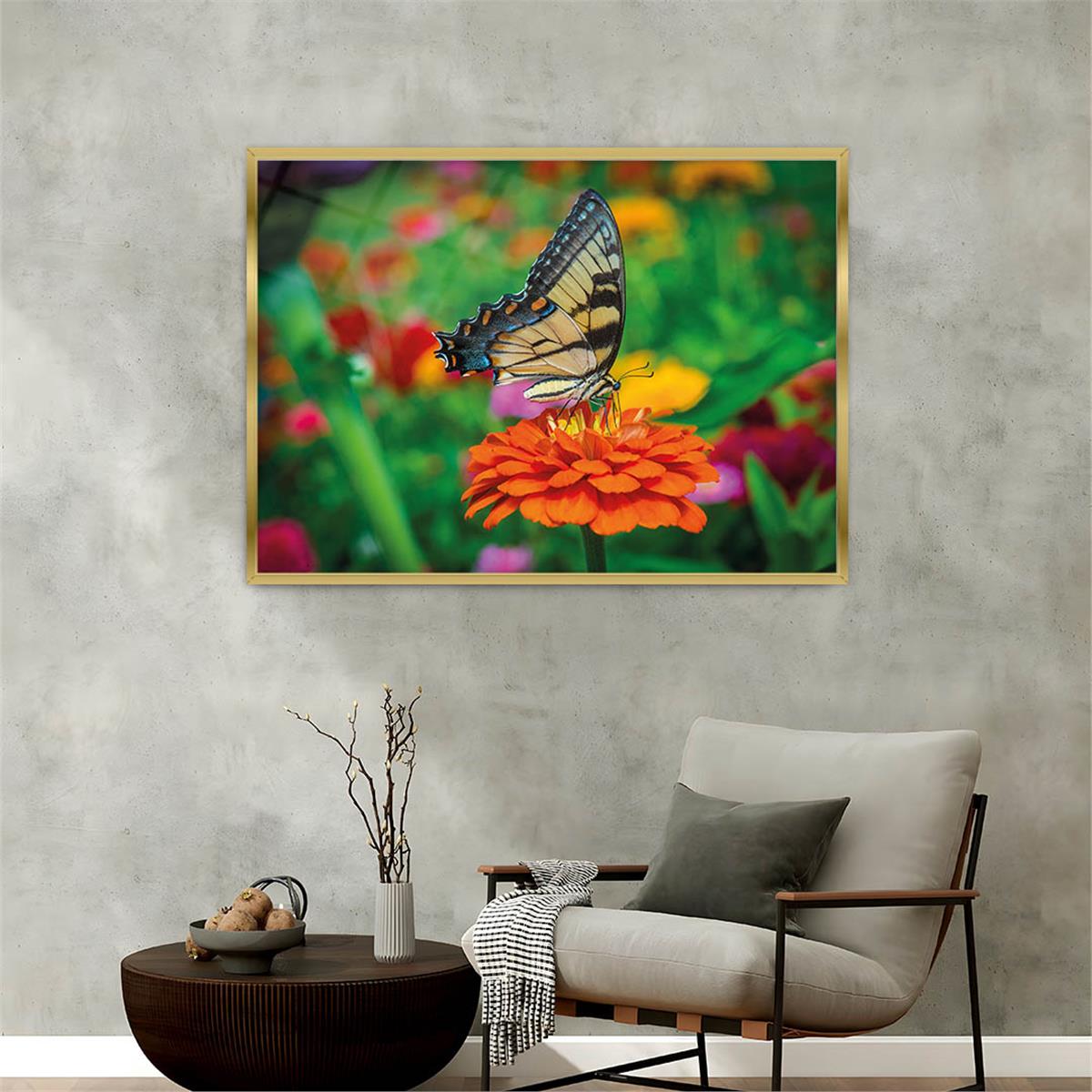 Aluminum-Framed Art-Themed Tempered Glass Wall Art 169