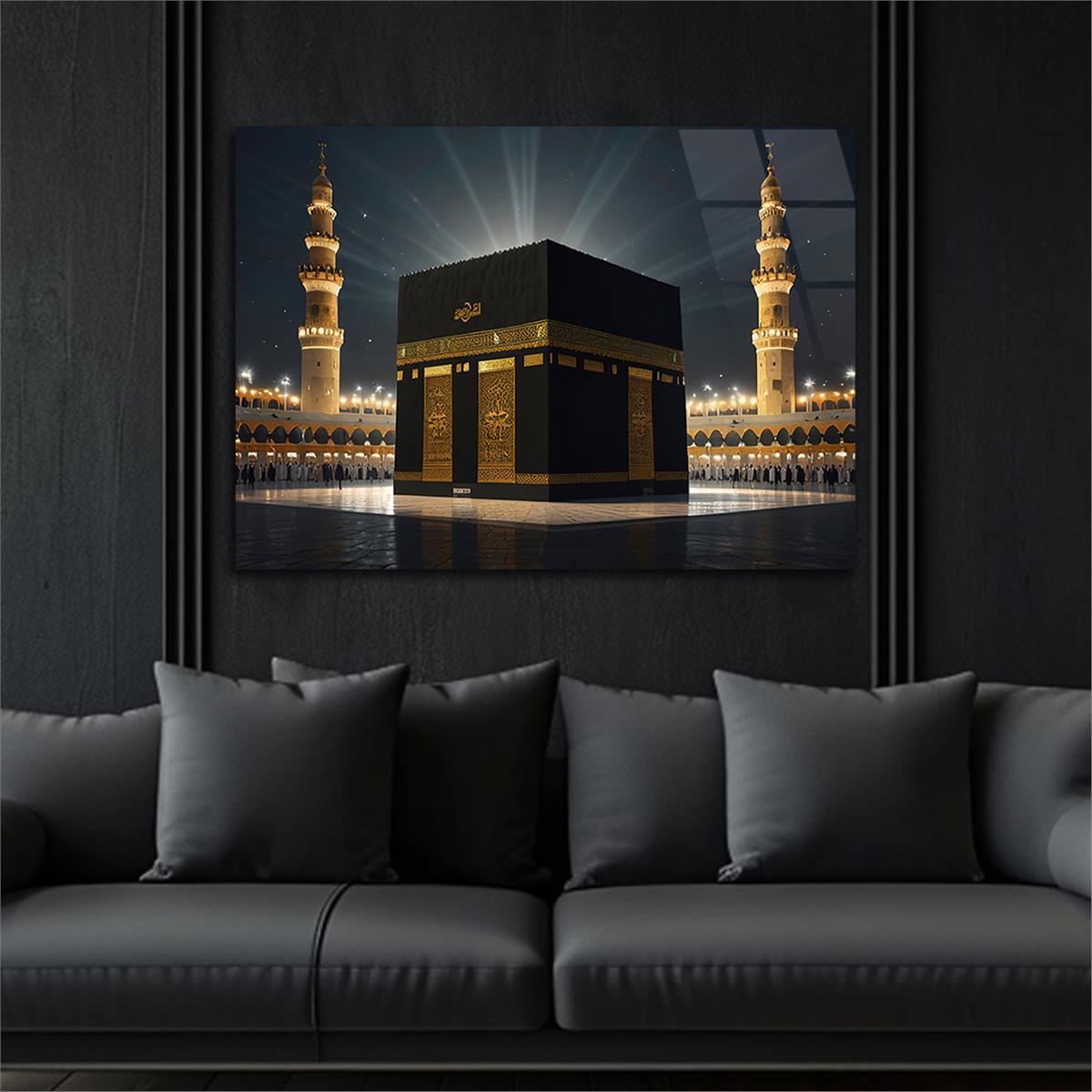 Yatay Dini Temalı Cam Tablo 174