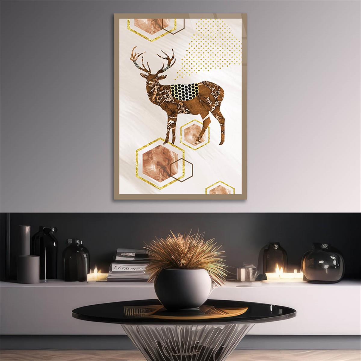 Dikey Sanat Temalı Cam Tablo 338