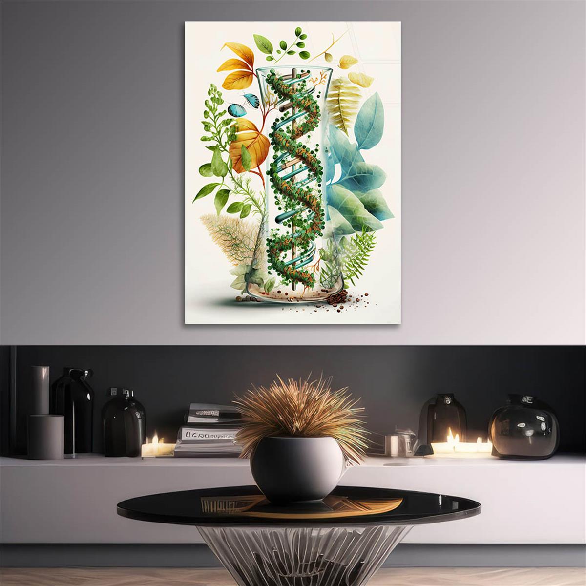 Dikey Sanat Temalı Cam Tablo 396