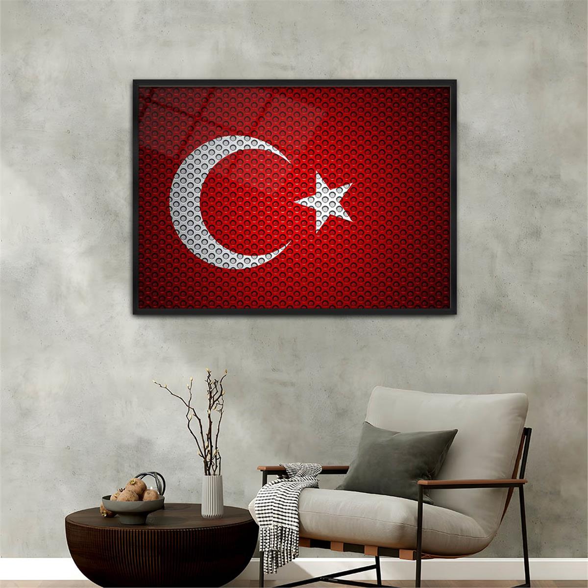 Aluminum-Framed National-Themed Tempered Glass Wall Art 003