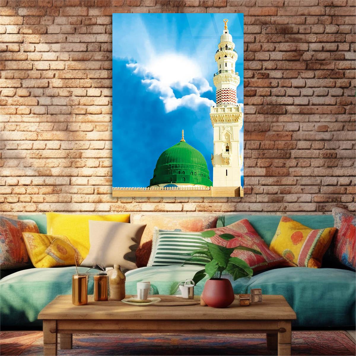 the Prophets Mosque Glass Wall Art
