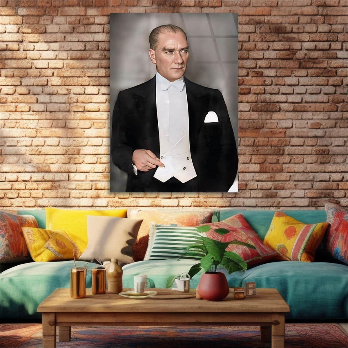 Dikey VatanTemalı Cam Tablo 219