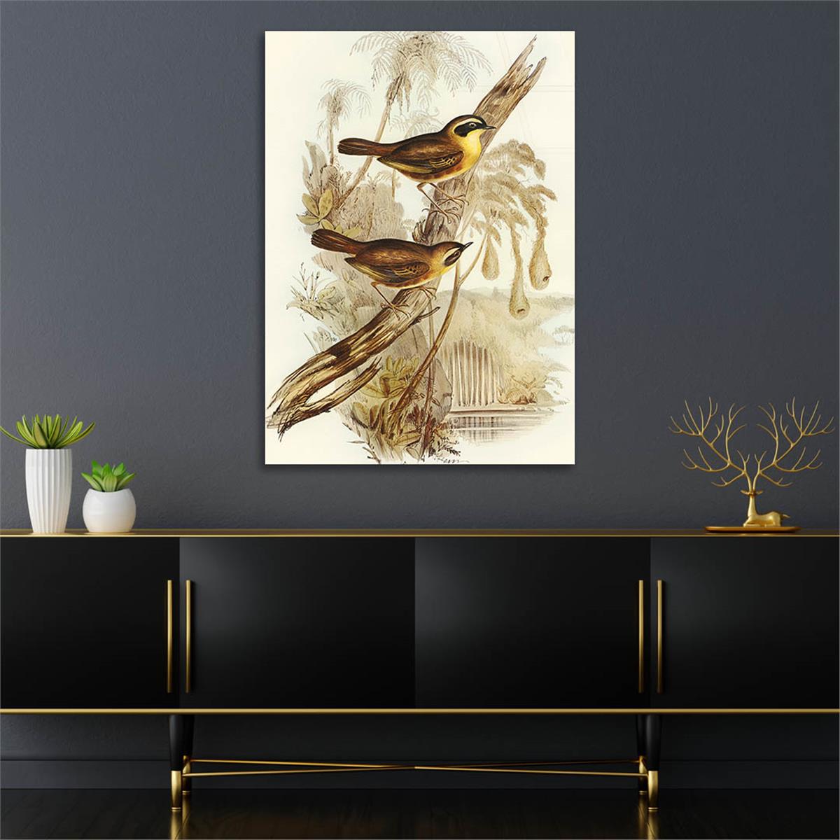 Dikey Sanat Temalı Cam Tablo 347